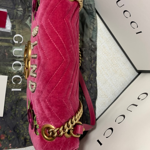 NWT Gucci GG Velvet Marmont Medium Blind for Love - Picture 4 of 12